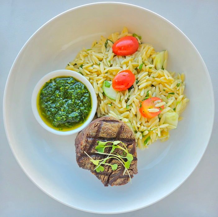 Beef Tenderloin | Chimichurri | Herbed Orzo Salad