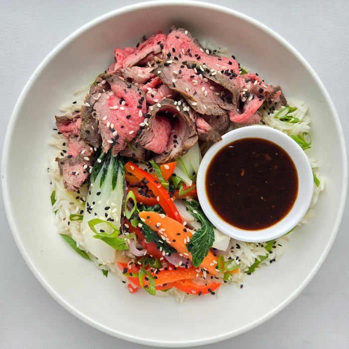 Shaved Beef Vegetable Stir-fry | Black Bean Sauce | Basmati Rice