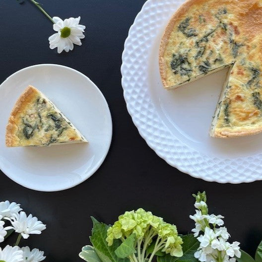 Spinach and Chevre Quiche - Holiday