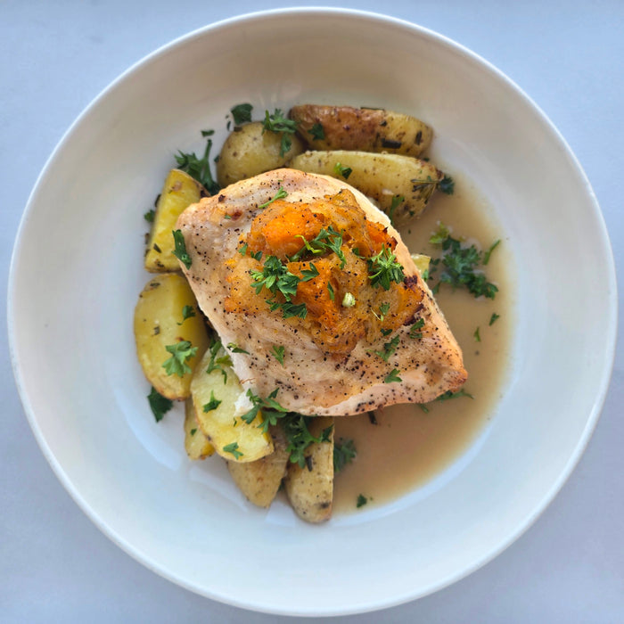 Stuffed Chicken | Roasted Squash Apple Leek | Side