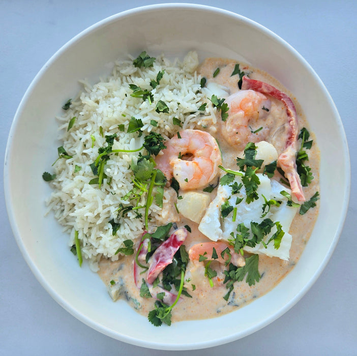 Thai Seafood Curry | Basmati Rice