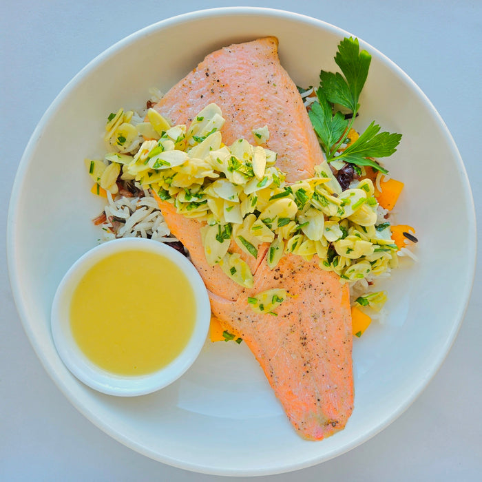 Trout Almandine | Cranberry Squash Wild Rice Pilaf