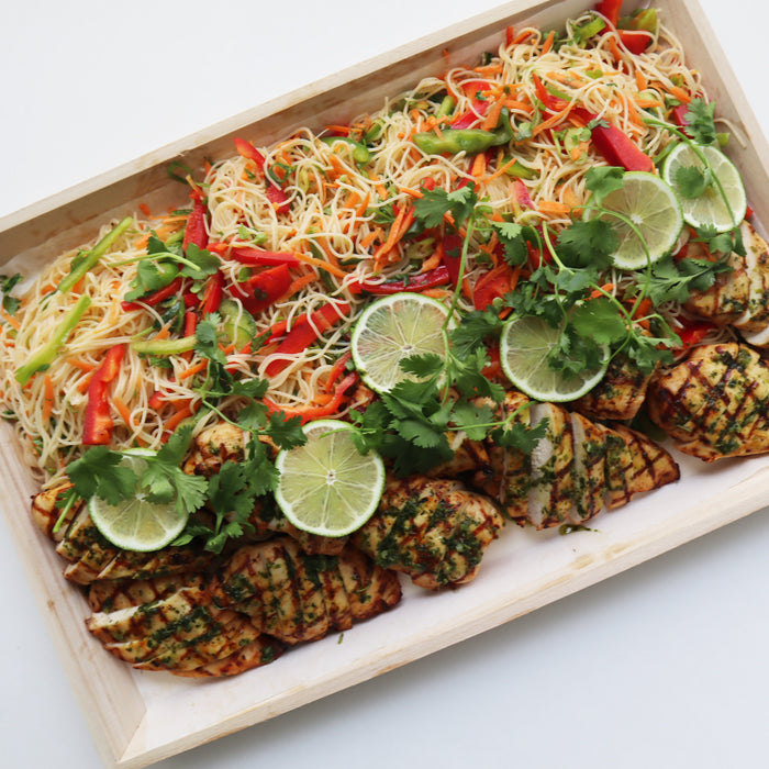 Thai Coconut Grilled Chicken with Pad Thai Noodle Salad