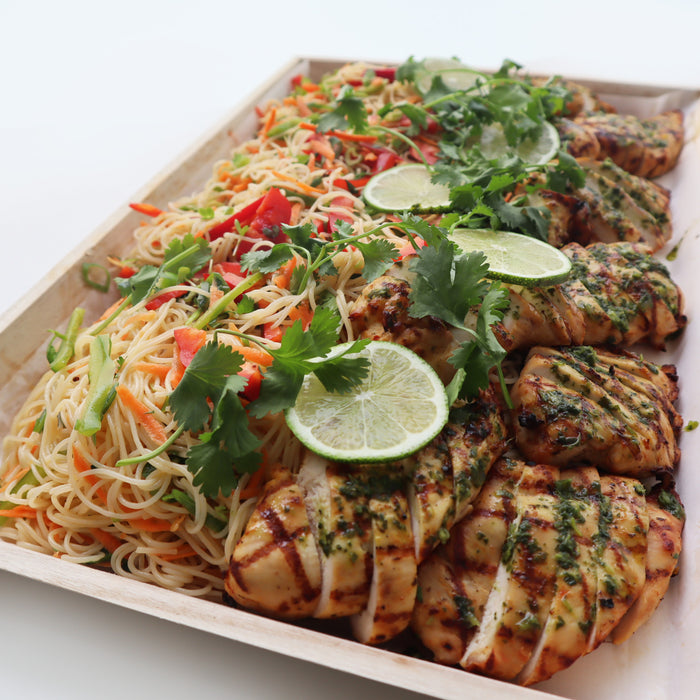 Thai Coconut Grilled Chicken with Pad Thai Noodle Salad