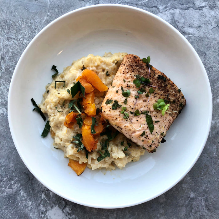 Atlantic Salmon | Butternut Squash Leek Risotto