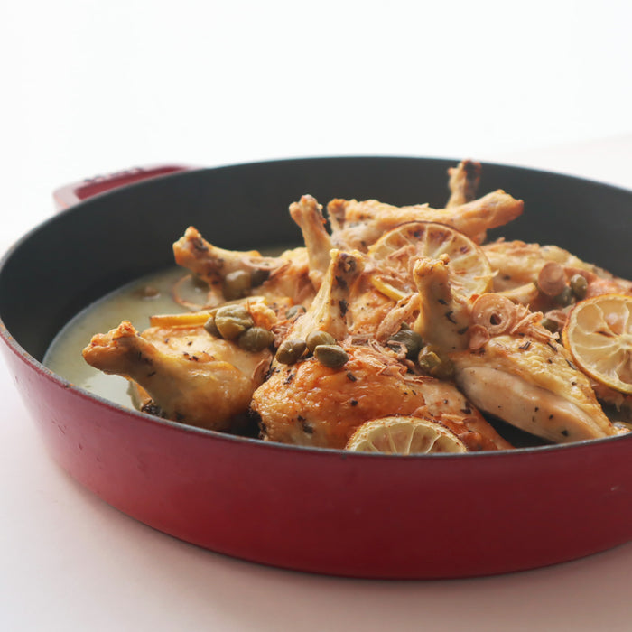 Rosemary Lemon Chicken with Capers and Fried Onions